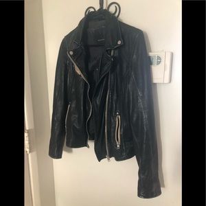 Mauritius womens leather Jacket black